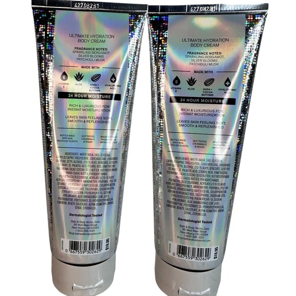 Bath & Body Works Platinum Ultimate Hydration Body Cream X2 Shea Butter 8oz NEW - Picture 4 of 6